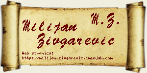 Milijan Zivgarević vizit kartica